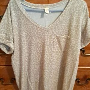 Flamingo Cheetah boyfriend tee, size large